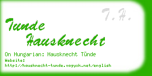 tunde hausknecht business card